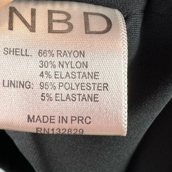 NBD Ponte Wired Deep V Bodycon Mini Dress in Black Size Extra Small - Picture 12 of 14